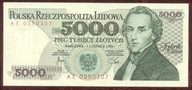 5000 zł. 1982 r. ser. AE UNC b. rzadka seria - PIĘKNY !!!