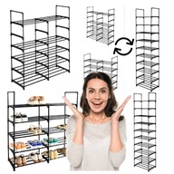 SZAFKA NA BUTY REGAŁ NA NÓŻKACH WYSOKA METALOWA MODUŁOWA DUŻA 10 POZIOMOWA