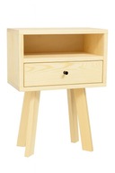 Drewniana sosnowa szafka nocna stolik komoda szuflada