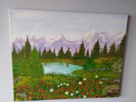 Wiosna 50 x 40 cm , Obraz ręcznie malowany