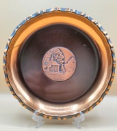 KAPLICZKA Szwajcaria TALERZ z miedzi starodawny