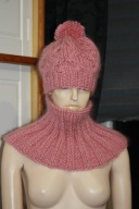 KOMPLET CZAPKA golf L RĘKODZIEŁO MOHER roz angielski