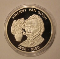 VINCENT VAN GOGH 1853 - 1890, HOLANDIA 1995 + CERTYFIKAT, RZADKOŚĆ