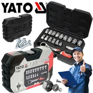 YATO ZESTAW KLUCZY NASADOWYCH PRZELOTOWYCH 17 ELEMENTÓW Spline 3/8” + 1/2”
