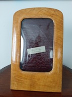 Stara , drewniana ramka do postawienia szkło wypukłe