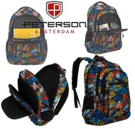 PLECAK SZKOLNY DLA DZIECI TORNISTER SPORTOWY DO SZKOŁY POJEMNY PETERSON