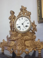 Zegar kominkowy/figuralny z funkcją wyb. godzin Japy Freres z około 1890r.