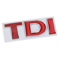 Emblemat TDI Czerwony Passat Golf VW Bagażnik Klapa tył