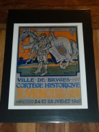 GRAFIKA-PLAKAT-SECESJA -1907 r- Flori Van Acker - (BRUGIA, BELGIA) - Rycerz