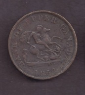 Kanada - Token - Bank Górnej Kanady - 1/2 Pensa 1852 rok