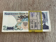 Paczka 100 x 200 zł seria EL. 1988r. Stan UNC-