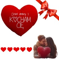 PIĘKNA PODUSZKA SERCE KOCHAM CIĘ DUŻA PREZENT NA DZIEŃ KOBIET DLA NIEJ