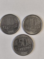 543/ Brazylia 10-50 Centavo 1994-1996 zestaw monet 3 szt