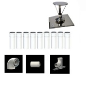 Zestaw 80 9 m PP z kolanem z rewizją 80/125 AL/PP