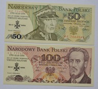 50, 100 zł PRL z stem. okolicznościowym 200 lat orderu Virituti Militari