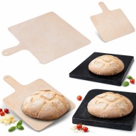 KAMIEŃ DO PIZZY GRANITOWY OKRĄGŁY GRANIT GRILL 37x35cm + GRATIS ŁOPATKA