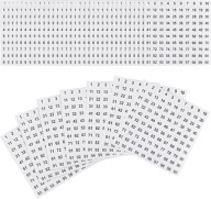 MAŁE NAKLEJKI Z CYFRAMI 0-100 SAMOPRZYLEPNE 30 ARKUSZY