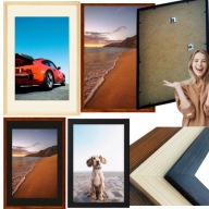 RAMKA DREWNIANA 50x70 CM – RAMA NA PLAKAT, ZDJĘCIA, PUZZLE – 3 KOLORY