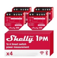 Shelly 1PM Gen3 – PRZEKAŹNIK Wi-Fi 16A z pomiarem energii Bluetooth 4sztuki