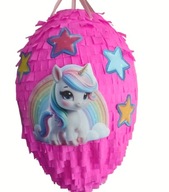 Piniata urodzinowa XL JEDNOROŻEC + KIJ DO ROZBIJANIA PINIATY