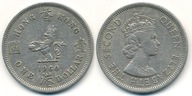 Hong-Kong 1 Dollar - 1960r ... Monety