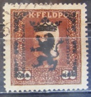 Austria stary znaczek z nadrukiem Ukraina (1/25