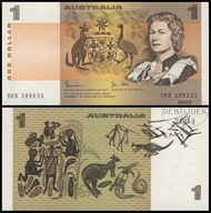 BNE - AUSTRALIA 1 Dollar Dolar 1983 DKB 389632 # P42d # UNC