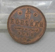 Rosja 1/2 Kopiejki 1911 rok