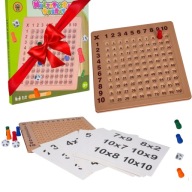 TABLICZKA MNOŻENIA PLANSZOWA GRA LOGICZNA 2 W 1 NAUKA TABLICZKI MNOŻENIA