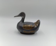 Kaczka z cyny bardzo ładny pojemnik szkatułka kolekcjonerska Duża 19cm, 1kg