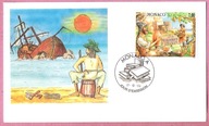 Monaco 1994, FDC sztuka, literatura, Daniel Defoe, Robinson Crusoe