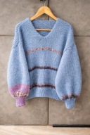 Sweter Hand made Alpaca, Jedwab Oversize Uniwersalny
