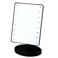Lusterko LED Kosmetyczne do Makijażu z Podstawką Czarne
