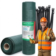 SIATKA CIENIUJĄCA OSŁONOWA NA PŁOT 90% UV 1,5x10m + GRATIS OPASKI ZACISKOWE