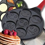 Patelnia do naleśników emoji wzory 26 cm indukcja nieprzywierająca pancakes