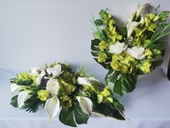 Komplet Cmentarz Kalie – Róża – Hortensja Biel – Zieleń Płożący