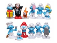 12x figurki SMERFY urodziny tort gargamel klakier