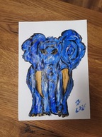 Rysunek Słoń Gramy dla WOŚP