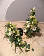 STROIK na grób cmentarz kompozycja wiązanka na płytę nagrobną+ BUKIET