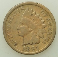 USA - 1 cent 1891 - Indian Head #7