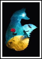 A2 PLAKAT MAŁY KSIĄŻĘ A. DE SAINT-EXUPERY MAŁY KSIĄŻĘ LIS RÓŻA PLANETA