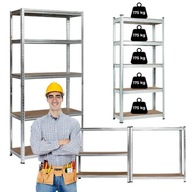 REGAŁ MAGAZYNOWY WARSZTATOWY METALOWY 180 X 90 X 40 CM 5 PÓŁEK 875KG