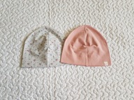 Pepco 2 czapeczki różowa i w kwiatki nowe roz 98