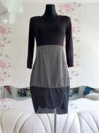 SUKIENKA CZARNA ASYMETRYCZNA MIDI zwiewna cienka delikatna miła szara modna