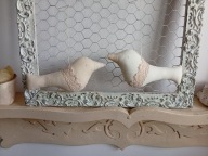 PTASZKI PTAKI Z MATERIAŁU ZAWIESZKI komplet 2 szt