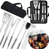 Zestaw DO GRILLA przybory akcesoria komplet przyborów grill etui 10 el