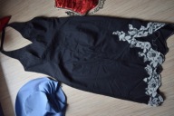 * OASIS * SUKIENKA LETNIA CZARNA Z KORONKĄ _38