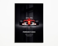 PLAKAT FERRARI F2004 BOLID F1 IDEALNY NA PREZENT NAJWYŻSZA JAKOŚĆ A3