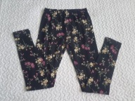 Pepco legginsy czarne i kwiatki nowe roz 158
