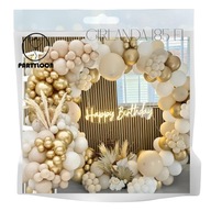 GIRLANDA BALONOWA 185 SZT. ZŁOTE BALONY KOMUNIA CHRZEST ŚLUB